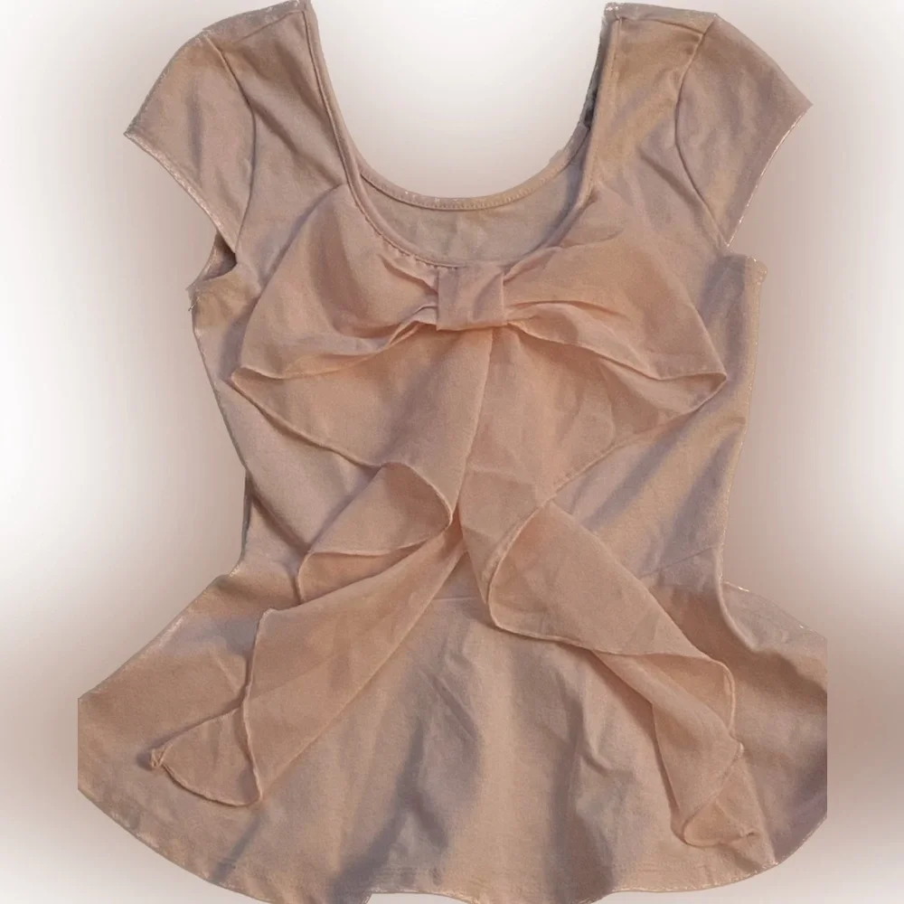Sleeveless ruffled bow shirt - Picture 2 of 3